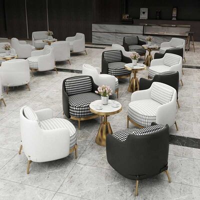 Living Room Set Modern Sofa Single Seater Armchair Royal Upholstery Fabric Leisure Hotel