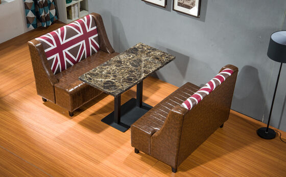 England Commercial Booth Seating Leather Modern Restaurant Banquette Seating Bench