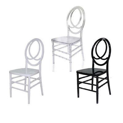Resin Napoleon Chair Wedding White Black Banquet Phoenix Clear 40x43x92cm