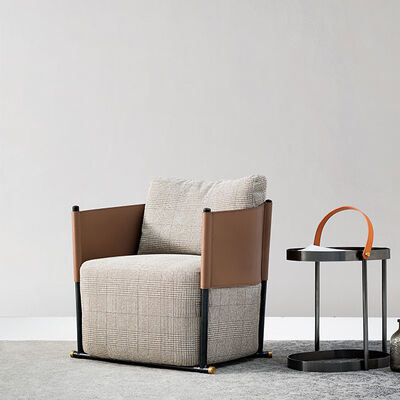 Living Room Single Seater Armchair Home Furniture Accent Grey 70x72x68cm