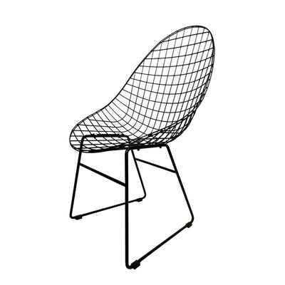 Steel Metal Frame Dining Chair With Gold Legs Outdoor Leisure Seating 55x58x93.5cm