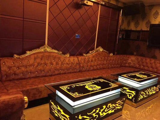 FRP Frame Leather Club Sofa Lounge Bar Classic Corner Disco Long Booth Sofa