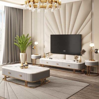 Home Living Room Furniture Luxury Coffee Tables Marble Center Table 1400X800X440mm