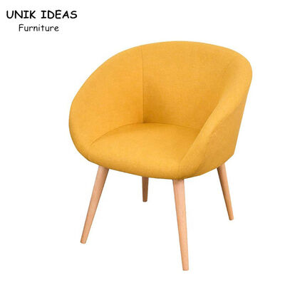 قیمت خوب Wooden Sofa Single Seater Armchair Linen Fabric Classic Durable Upholstered آنلاین