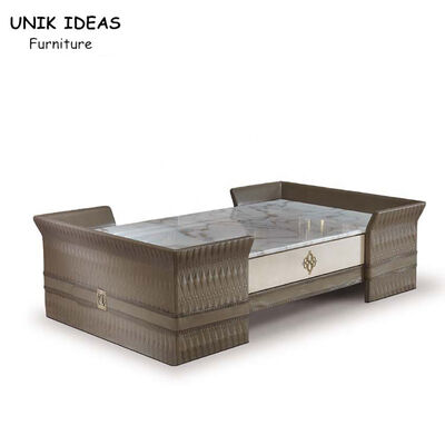 قیمت خوب Living Room Luxury Center Coffee Table 140*80*50cm Furniture Square With Drawer آنلاین