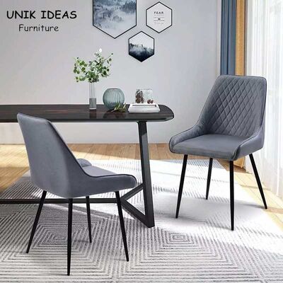 قیمت خوب Fabric Furniture High Back Dining Chair Black Brown For Kitchen Dining Room آنلاین