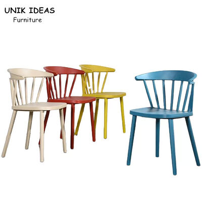 قیمت خوب Ergonomic Elegant Nordic Dining Chair PP Plastic Stackable With Non Slip Feet آنلاین