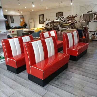 قیمت خوب American Restaurant Fast Food Booth Seating Retro 1950S Long Sofa آنلاین