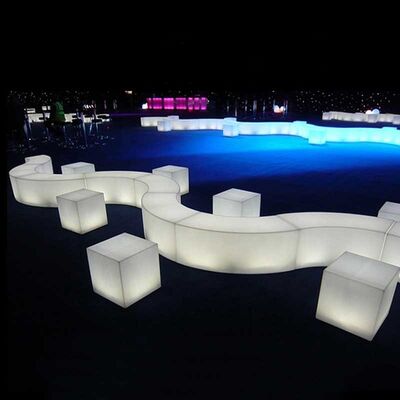 قیمت خوب Luxury Fashionable Bar Bench Seating LED Night Club Glow Party Sofa آنلاین