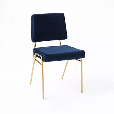 قیمت خوب Comfortable OEM High Back Dining Chair Metal Legs Fashion Velvet آنلاین