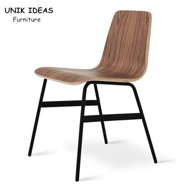 قیمت خوب Simple Nordic Restaurant Metal Bentwood Chair Plywood Dining Chairs آنلاین