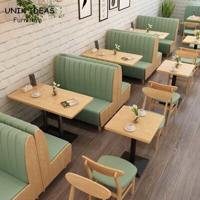 قیمت خوب Double Side High Back Commercial Cafeteria Furniture Leather Restaurant Booth Seating آنلاین