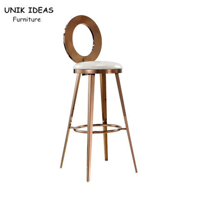 قیمت خوب Modern Wedding High Bar Chair Stainless Steel Counter O Back Gold Bar Stool آنلاین
