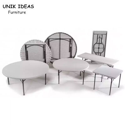 قیمت خوب 5ft HDPE Plastic Round Table Foldable Portable For Outdoor Party Event آنلاین