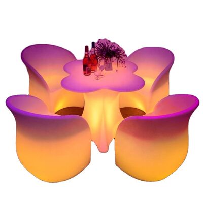 قیمت خوب KTV مدرن قیمت ارزان قهوه خانه در فضای باز کنترل از راه دور LED PE میز و کاناپه برای کافه کوکتل آنلاین