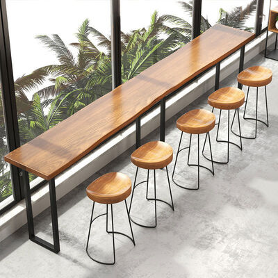 قیمت خوب Bar Furniture Customization Height High Stools Wooden Industrial Metal Bar Table and Chairs آنلاین