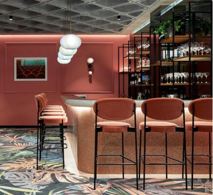 قیمت خوب New Arrival Wholesale Cheap Modern Design Velvet Fabric Dining Chairs Tall Bar Chair آنلاین