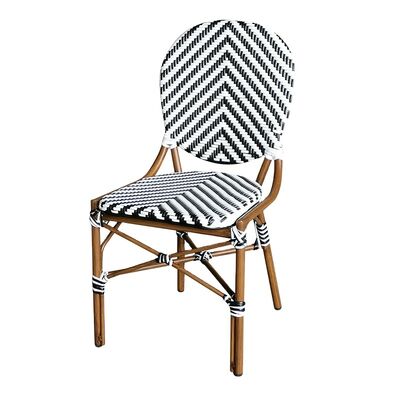 قیمت خوب Cafe Chair Rattan Aluminium Metal Outdoor Bistro Chairs French آنلاین