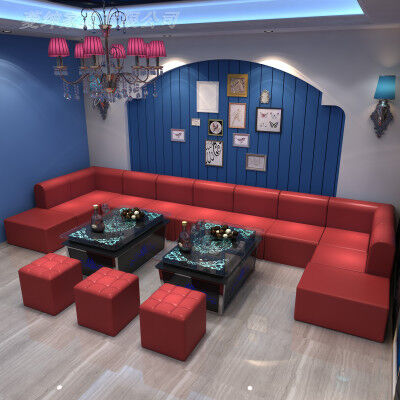 قیمت خوب Customized Bar or Club Lounge Sofa for Nightclub Sofa Engineering Solid Wood Disco Sofa Furniture آنلاین
