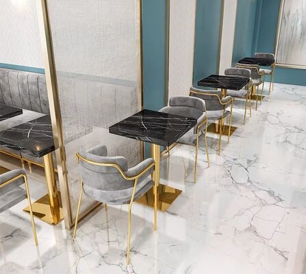 قیمت خوب Velvet Design Commercial Pub Hookah Lounge Dining Coffee Booth Sofa and Restaurant Table Chairs Set for Sale آنلاین