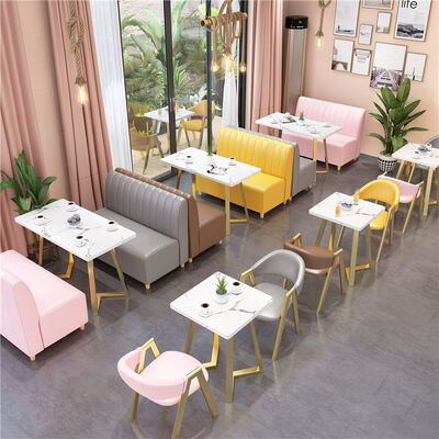 قیمت خوب Metal Restaurant Dining Table And Chairs For 4 Indoor Events Furniture 51x42x78cm آنلاین