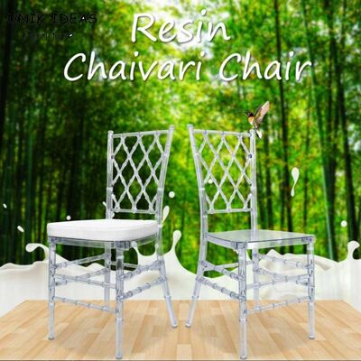 قیمت خوب Bride Groom Resin Wedding Banquet Chairs Stackable Chiavari Diamond Crystal 40x40x92cm آنلاین