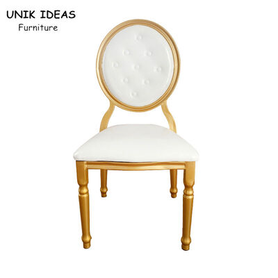 قیمت خوب Party Hall Wedding Banquet Chairs Rental Round Back Restaurant Gold 38x40x93cm آنلاین