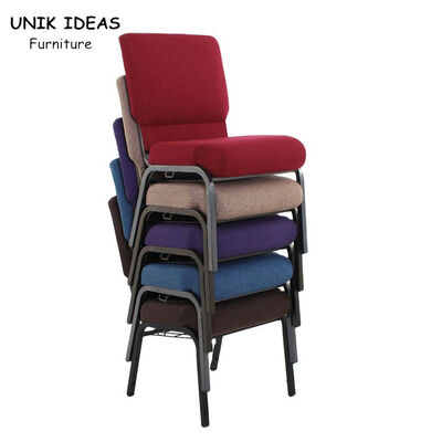 قیمت خوب Church Wedding Steel Banquet Chair Stackable Burgundy Banquet Chairs آنلاین