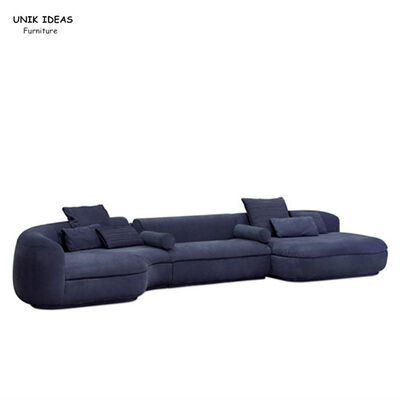 قیمت خوب Leather Blue Velvet Upholstered Sofa Bed Contemporary Leather Couch Set آنلاین