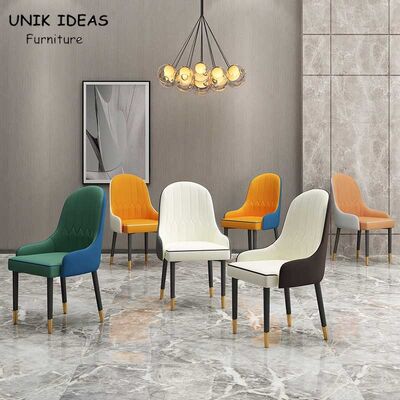 قیمت خوب 80cm Hotel Wingback Leather Dining Chair 6 Seater Scandinavian Design آنلاین