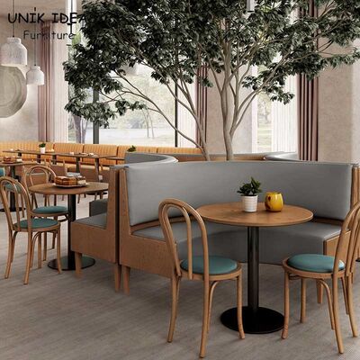 قیمت خوب 150 Cm 120 Cm Booth Seating Restaurant Dining Table And Chairs X4 X6 Vintage آنلاین