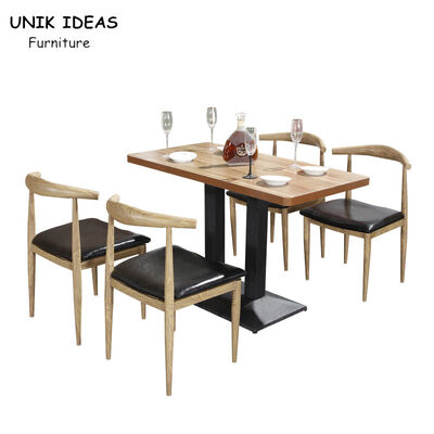 قیمت خوب Commercial Restaurant Dining Table And Chairs 130CM 140CM 150CM Single Side Booth آنلاین