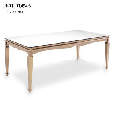 قیمت خوب 10 Foot Stainless Steel Banquet Table 2x6 2x4 Hotel Event Golden آنلاین