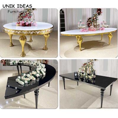 قیمت خوب 5 Foot 4 Foot Folding Banquet Table Chairs Wedding Stainless Steel آنلاین