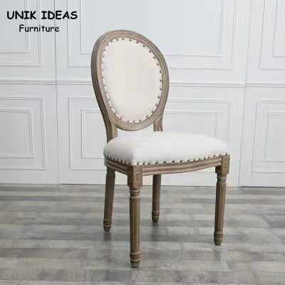 قیمت خوب vintage tufted solid wood upholstered dining chairs with mahogany legs American style 50cm آنلاین
