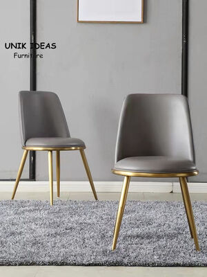 قیمت خوب Outdoor Gold Metal Frame Dining Chairs Minimalist North European Style Dining Set Comfortable آنلاین
