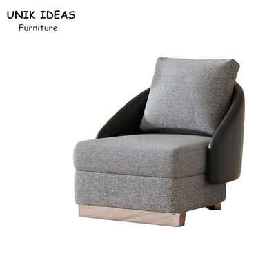 قیمت خوب Black Grey High Back Single Seater Sofa Wingback Accent Chair Gray Italian 78cm آنلاین