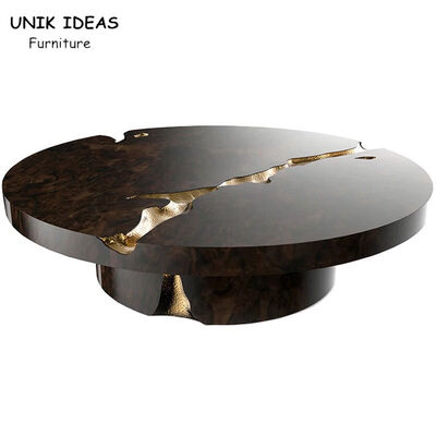 قیمت خوب 3ft 4ft Black White Round Natural Stone Top Coffee Tables For Kitchen Crack Italy آنلاین
