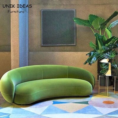 قیمت خوب Half Moon Shaped Sectional Living Room Couch Sets With Recliners Long Booth 160cm آنلاین