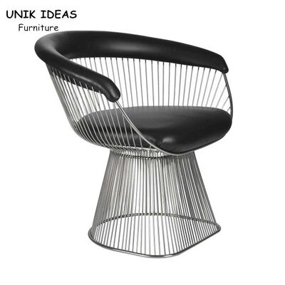 قیمت خوب VIP White Black Metal Mesh Dining Chairs Outdoor Luxury Lounge Waiting Room آنلاین