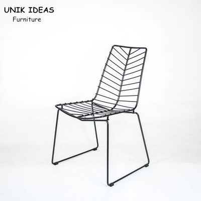 قیمت خوب Leaf Shaped Wire Mesh Dining Chairs Stacking Diamond Seat Cushion Unikideas آنلاین