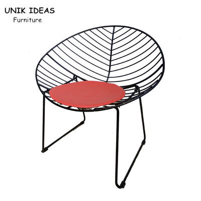 قیمت خوب Metal Wire Chair Cafe French Metal Moon Chair Outdoor Furniture 55x52x81cm آنلاین
