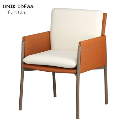 قیمت خوب Fabric Leather Single Seater Sofa Chair French Reception Metal Inside Antique آنلاین