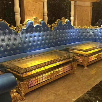 قیمت خوب FRP Frame Leather Club Sofa Lounge Bar Classic Corner Disco Long Booth Sofa آنلاین