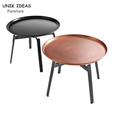 قیمت خوب Round Corner Coffee Center Table Home Furniture Minimalist Metal Tray آنلاین