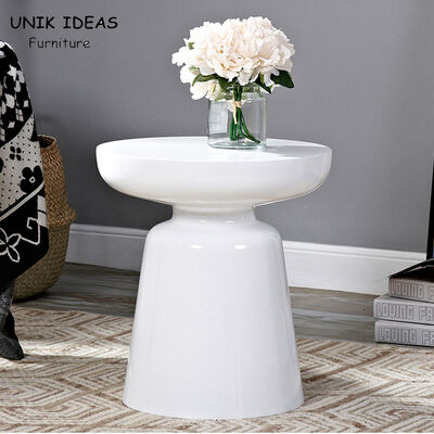 قیمت خوب Nordic Light Fiberglass Side Table Round Luxury Style 40*45CM آنلاین