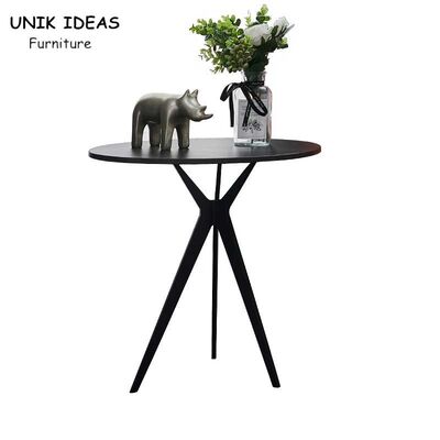قیمت خوب Round Shape Marble Top Side Table Metal Frame For Hotel Living Room آنلاین