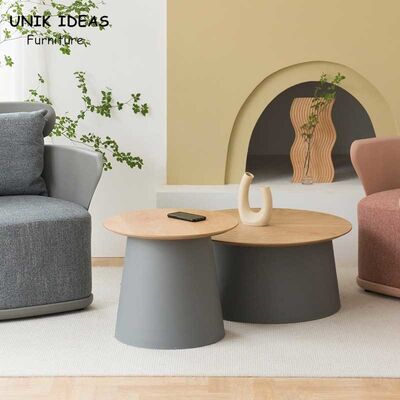 قیمت خوب Round Top MDF Coffee Table PP Plastic Base Home Side Center Table آنلاین